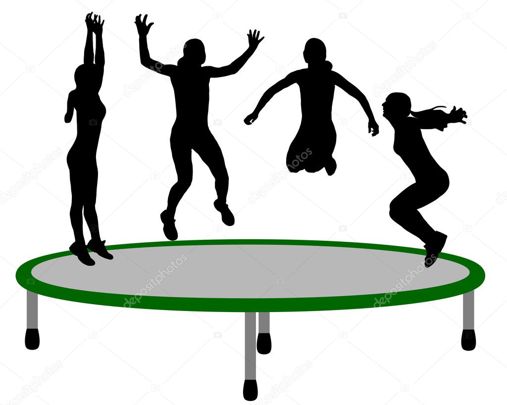Woman trampoline