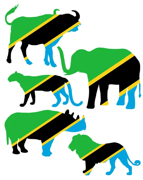 Cinco grandes Tanzania — Foto de Stock
