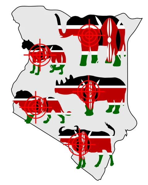 Big Five Kenya cross lines — Stock Photo, Image
