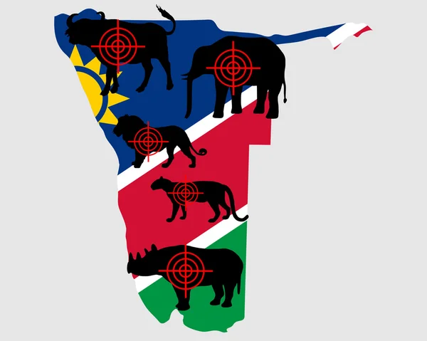 stock image Big Five Namibia cross lines