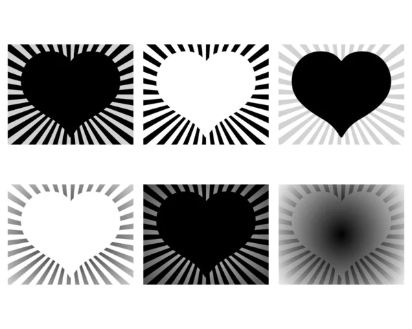 Rayos diseño del corazón —  Fotos de Stock