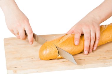 ekmek kesilmiş eller