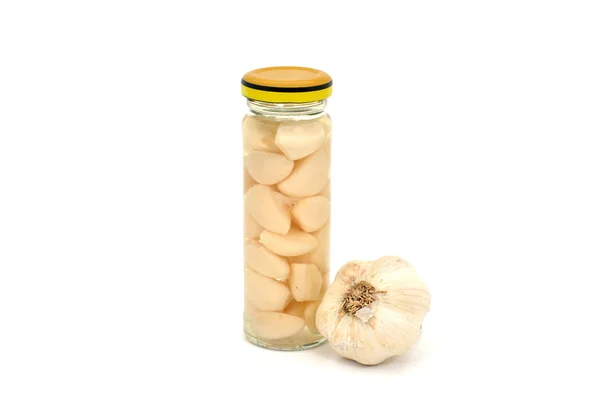 stock image Garlic glass