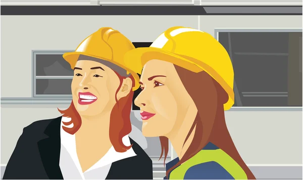Close-up view of two female architects — Stock Photo, Image