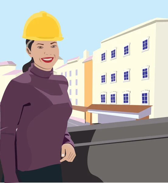 Front view of a female architect — Stock Photo, Image