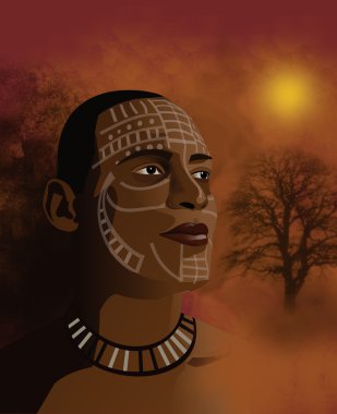 Afrikalı bir adam portresi
