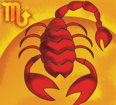 Scorpio zodiac symbol clipart