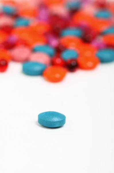 Multicolor tabletki i kapsułki — Zdjęcie stockowe