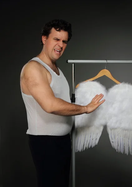 Bay Beyaz kanatlı melek — Stok fotoğraf