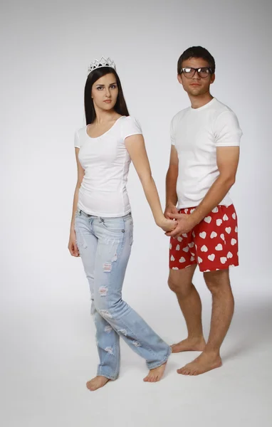 Porträtt av ett ungt par — Stockfoto