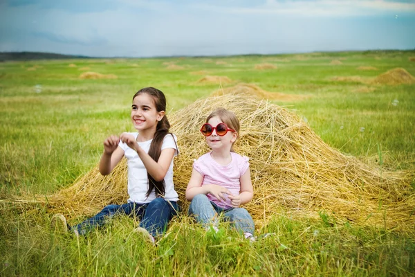 Happy little sisters — Stock Photo, Image