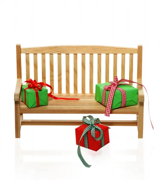 Christmas bench — Stock Photo, Image