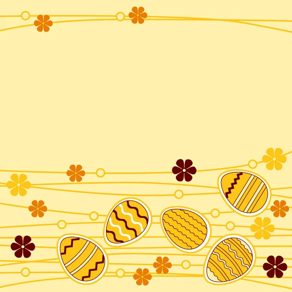 Carte de voeux wirh oeufs de Pâques — Image vectorielle
