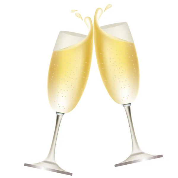 Champagner spritzt — Stockvektor