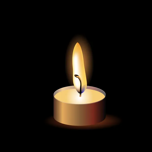 Hořící svíčka — Stockový vektor