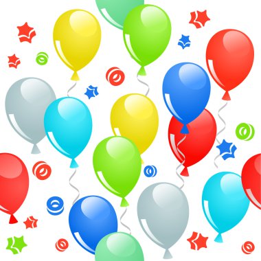 Seamless pattern with balloons clipart