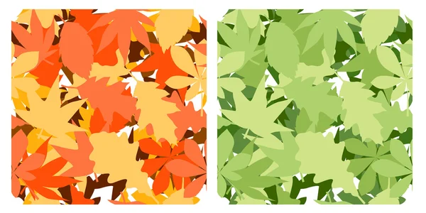Naadloos patroon met bladeren — Stockvector