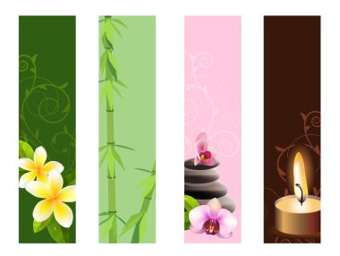 Vertical spa banners clipart