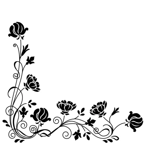 Stilizált virág mintával — Stock Vector