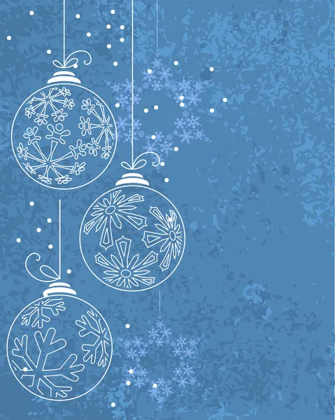 Різдвяний фон з контурними кульками — стоковий вектор
