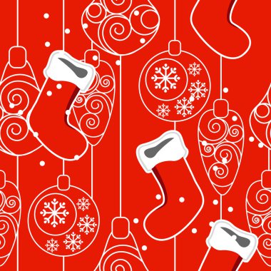 Seamless Christmas pattern clipart