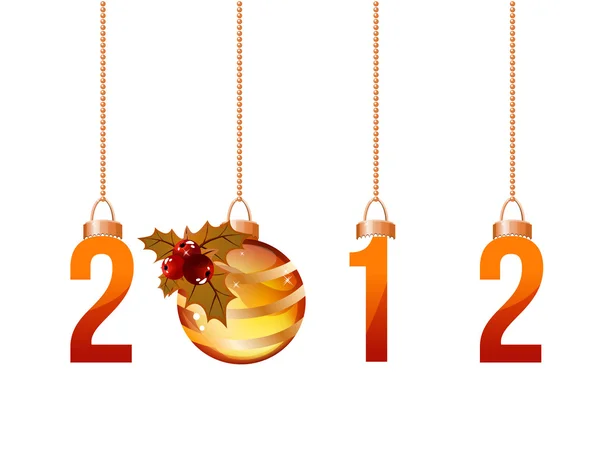 2012 feito de pendurar decorações de Natal —  Vetores de Stock