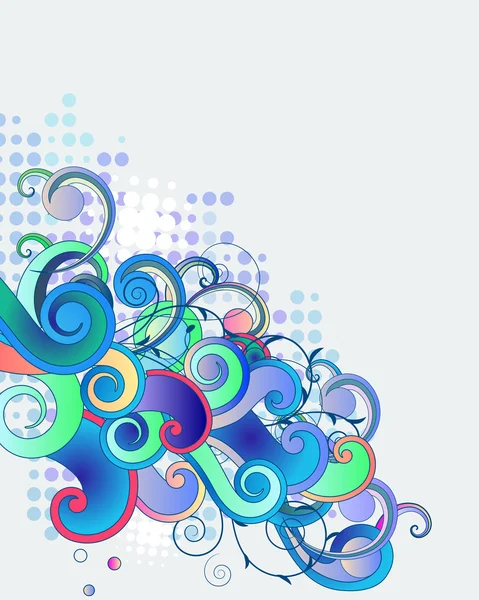 Bleu abstrait branches fantaisie — Image vectorielle
