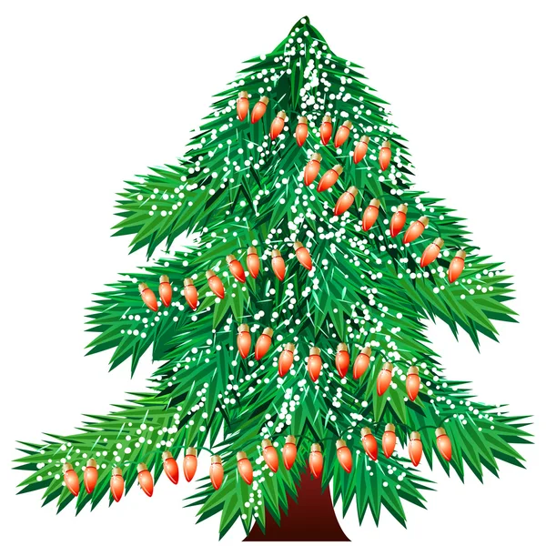 Christmas tree isolated — Stock Vector