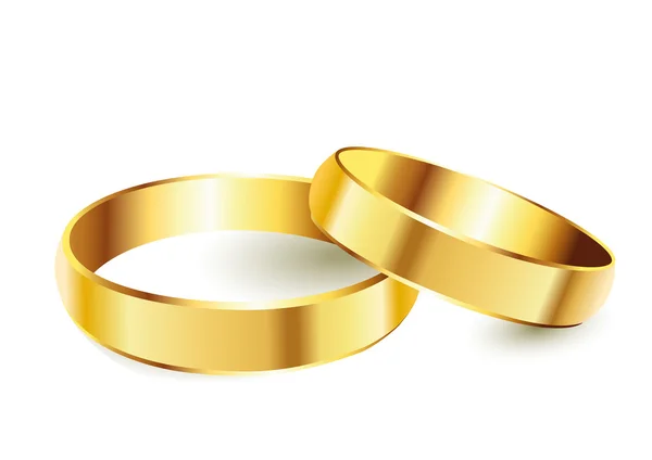 Anéis dourados — Vetor de Stock