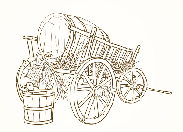 Ročník vozík — Stockový vektor
