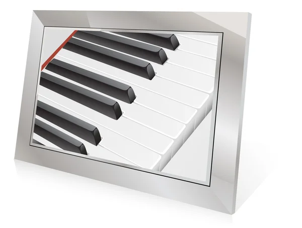 Pianoforte con cornice — Vettoriale Stock