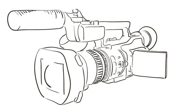Videokamera konturer — Stock vektor