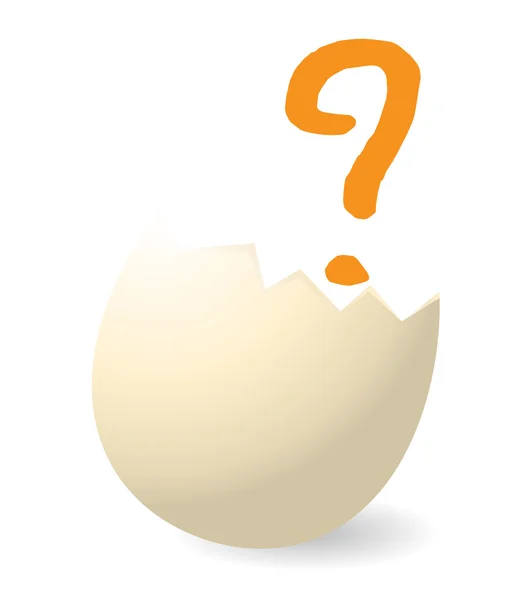 Egg with question — Stock Vector