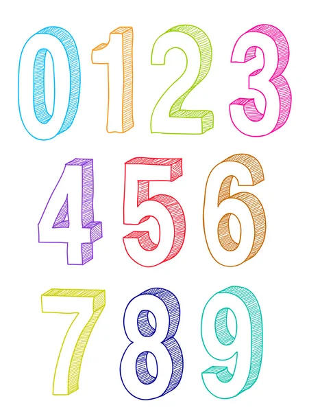 Set of numbers — Stock Vector