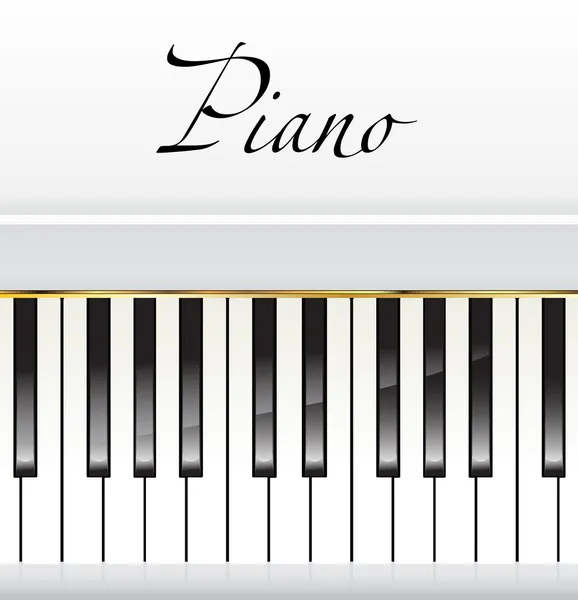 Weißes Klavier — Stockvektor