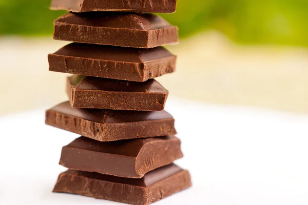 Blocks of chocolate — Stock Photo, Image