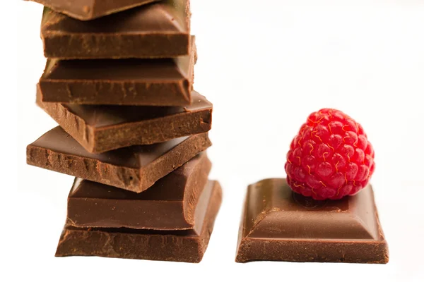 Malina s čokoládou — Stock fotografie