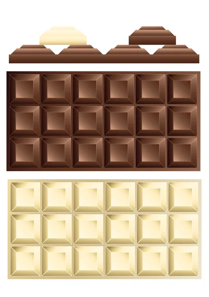 Белый и темный шоколад — стоковый вектор