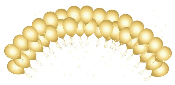 Luftballons und Sterne zum Geburtstag — Stockvektor