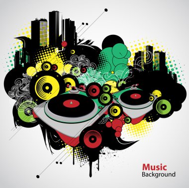 Musical urban vector clipart