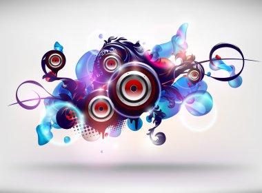 Vector abstract Loudspeakers clipart