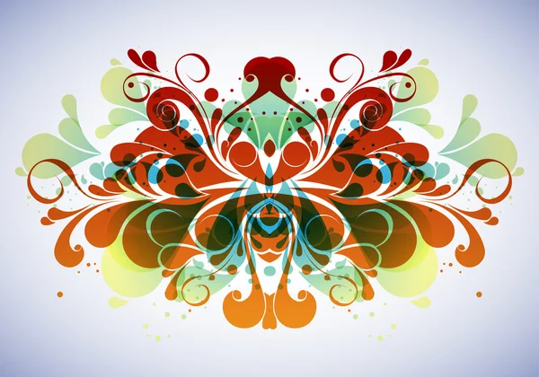 Composition florale abstraite — Image vectorielle