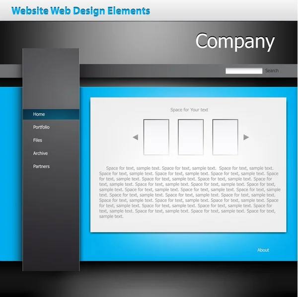 Sitio web Elementos de diseño web — Archivo Imágenes Vectoriales