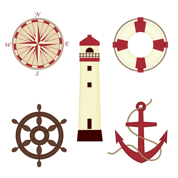 Set of sea icons — Stock Vector