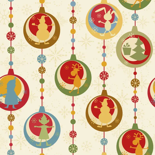 Patrón inconsútil de Navidad colorido — Archivo Imágenes Vectoriales