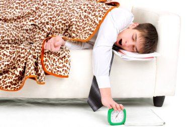 Teenager sleeping clipart