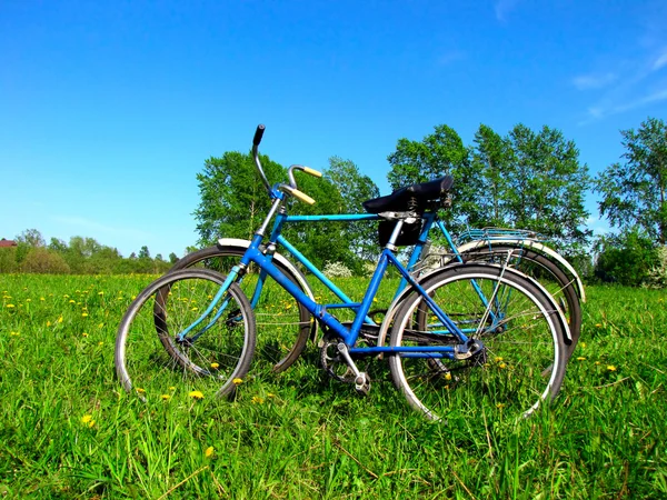 Zwei alte Fahrräder — Stockfoto
