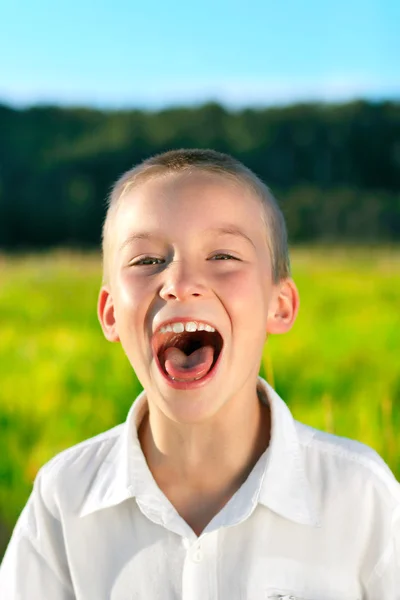 Jongen schreeuwen — Stockfoto