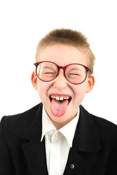 Funny schoolboy — Stock Photo, Image