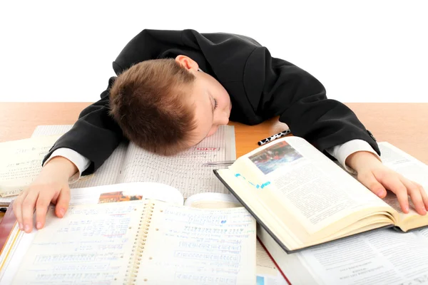 Κουρασμένος μαθητής — Φωτογραφία Αρχείου